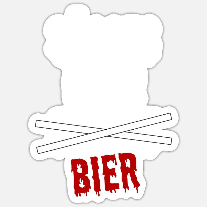 SÜßES ODER BIER Sticker Größe S (10 x 10 cm)