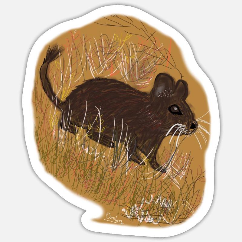 A degu - Sticker size S (10 x 10 cm) - white matte