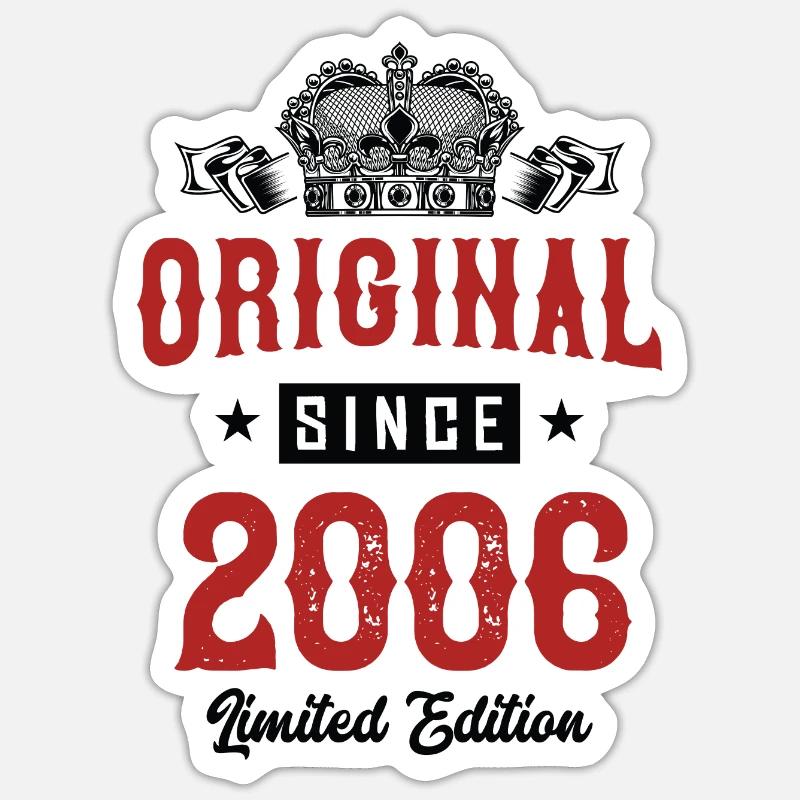 Édition limitée 2006 - Sticker taille S (10 x 10 cm) - blanc mat