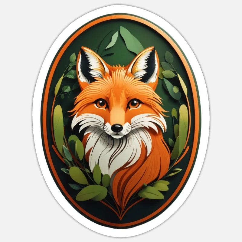 Rotfuchs Sticker Größe S (10 x 10 cm)