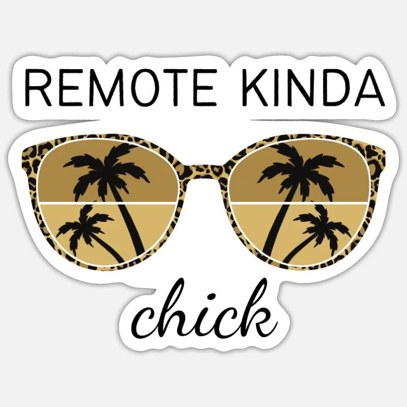 Remote kinda chick Sticker size S (10 x 10 cm)