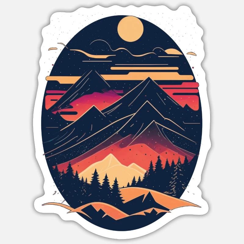 Das Abenteuer ruft - Sticker Größe S (10 x 10 cm) - Mattweiß