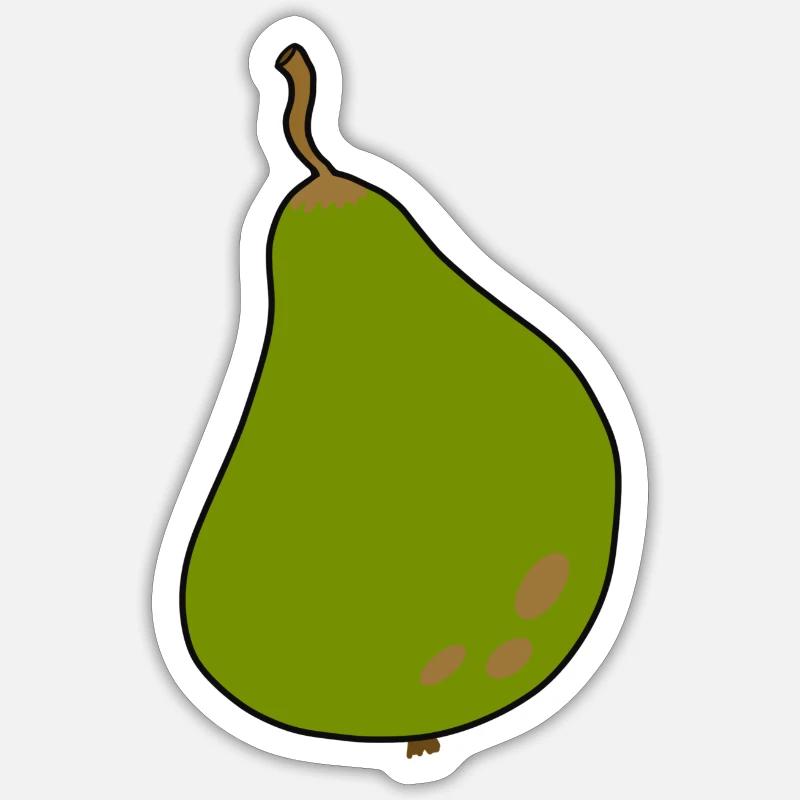 Simple Pear - Sticker size S (10 x 10 cm) - white matte