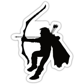 Ranger Silhouette, Roleplayer Silhouette - Sticker size S (10 x 10 cm) - white matte - Front