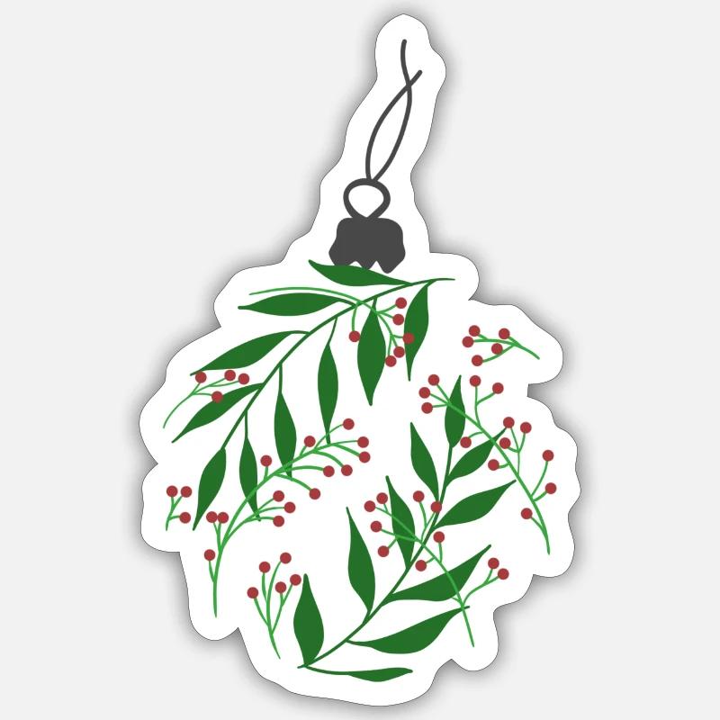 Weihnachtskugel dezent Sticker Größe S (10 x 10 cm)