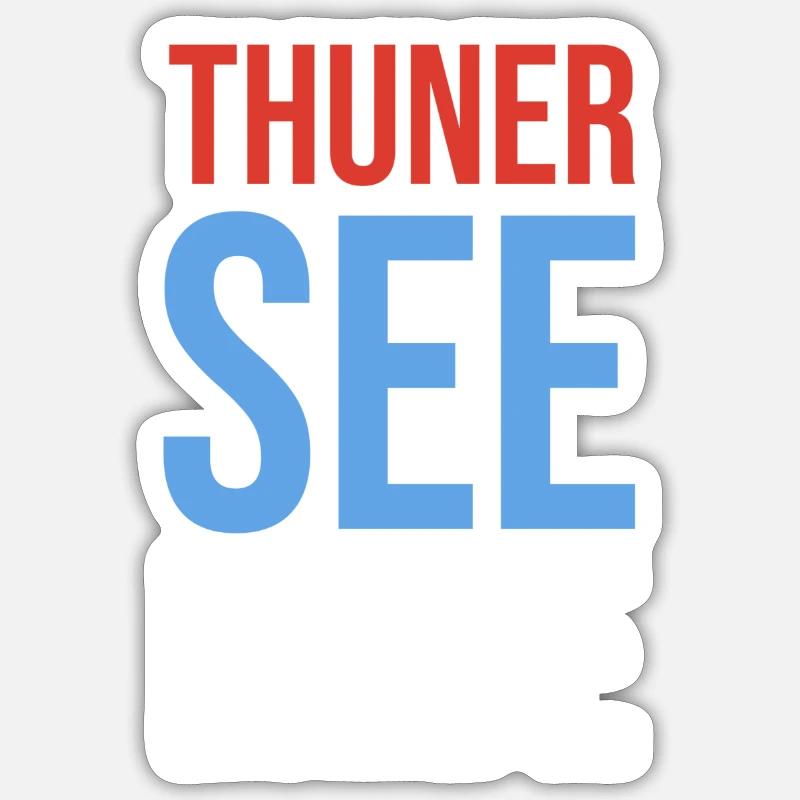 Thunerseeliebe Thunersee Liebe - Sticker Größe S (10 x 10 cm) - Mattweiß