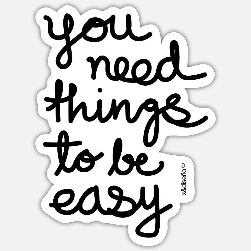 Die Dinge müssen einfach sein Sticker Größe S (10 x 10 cm)