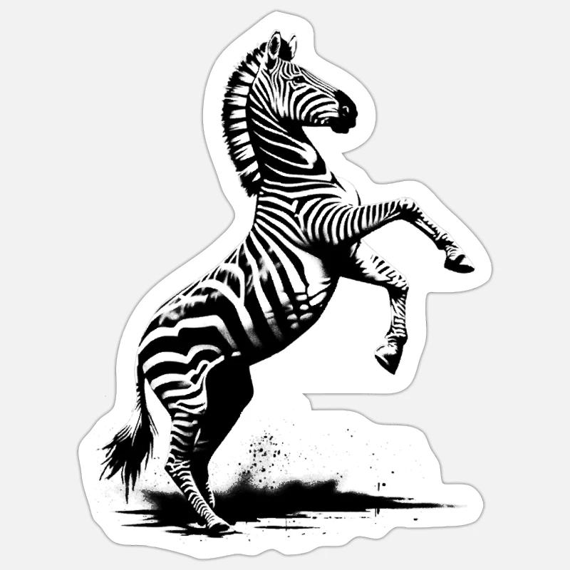 Zebra Rises Sticker size S (10 x 10 cm)