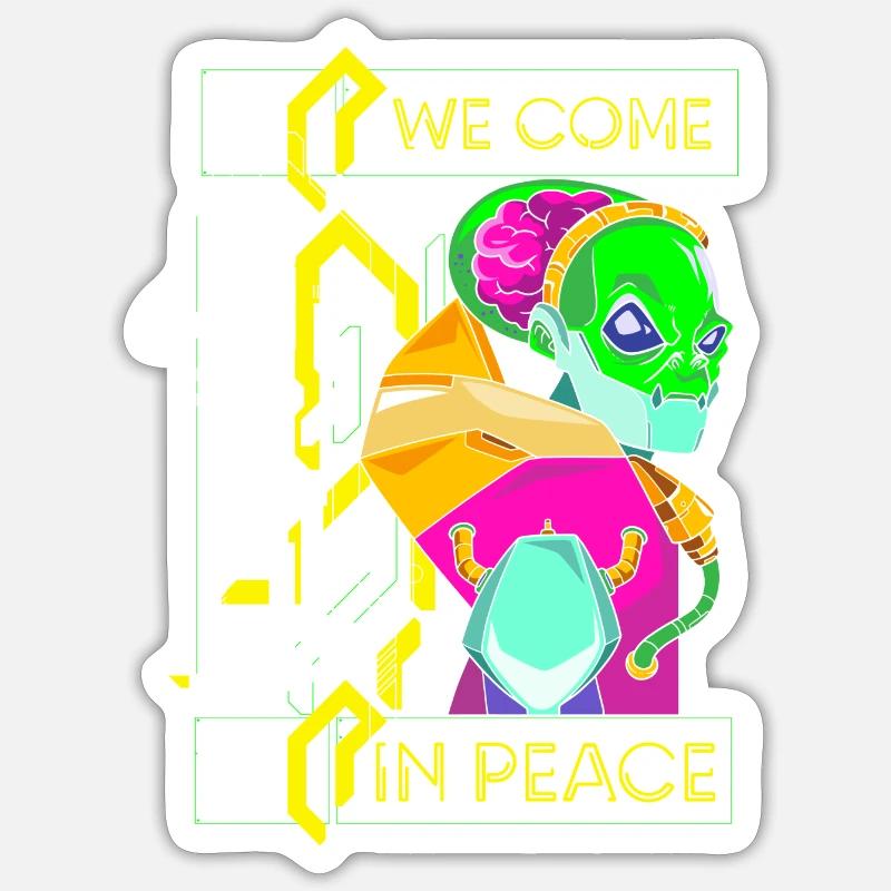 Future Rétro Synthwave Science-fiction Sticker taille S (10 x 10 cm)