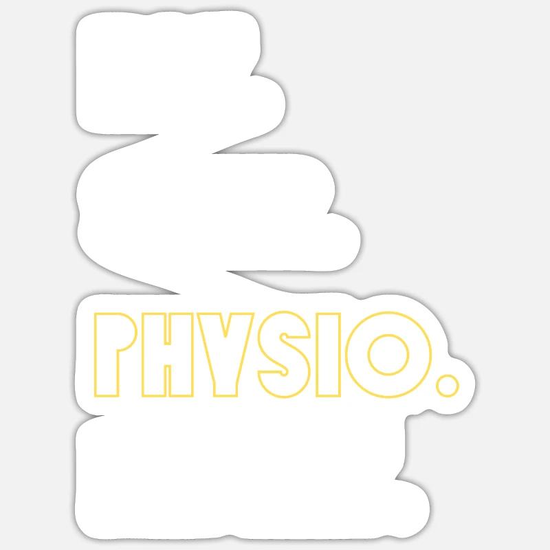 Physio - Sticker Größe S (10 x 10 cm) - Mattweiß