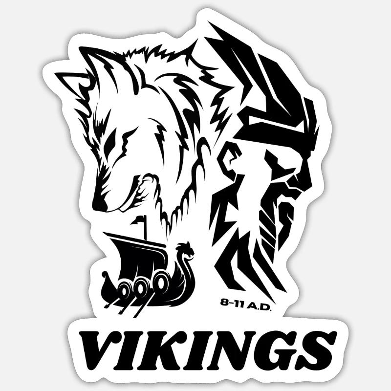 VIKINGS Wikinger Outfit Sticker Größe S (10 x 10 cm)