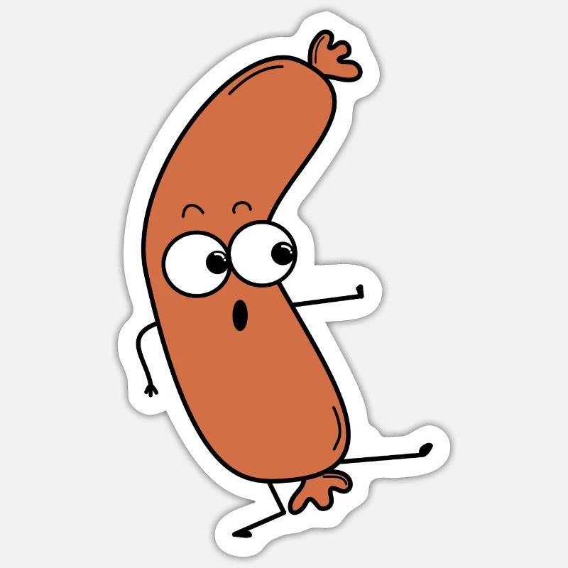 Bockwurst - Sticker size S (10 x 10 cm) - white matte