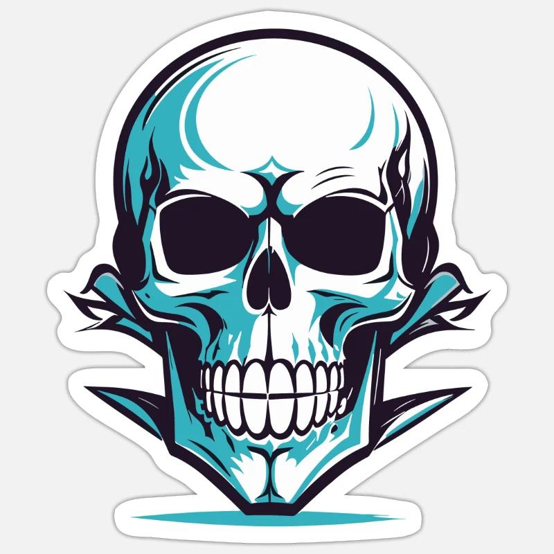 Graphic Skull in Vector Style Sticker size S (10 x 10 cm)