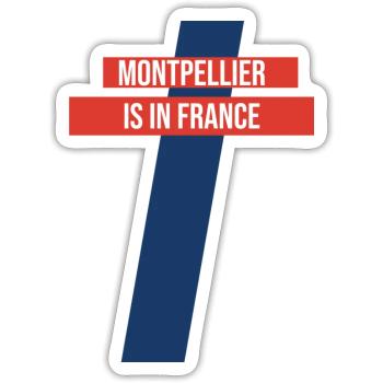 Montpellier liegt in Frankreich: Kindergeschenk - Sticker Größe S (10 x 10 cm) - Mattweiß - Vorne