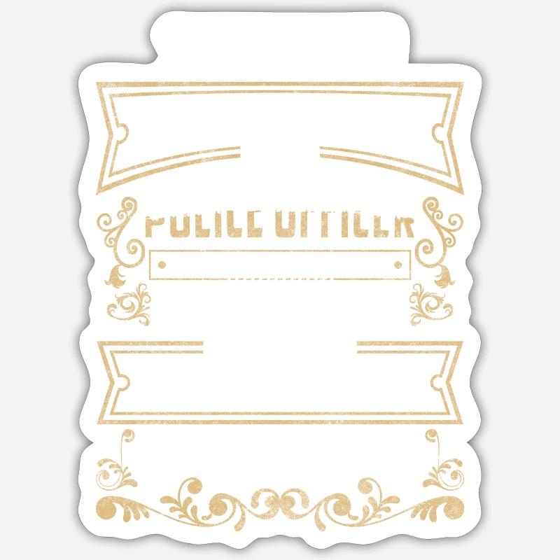 Polizei Sheriff Handschellen - Sticker Größe S (10 x 10 cm) - Mattweiß