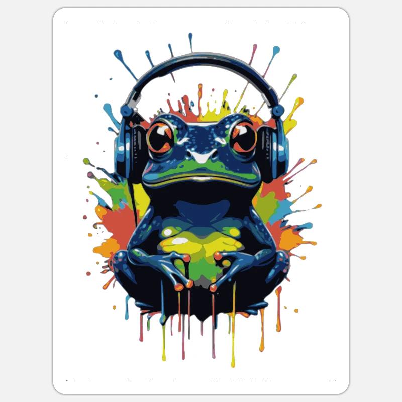 Frog Headset Sticker size S (10 x 10 cm)