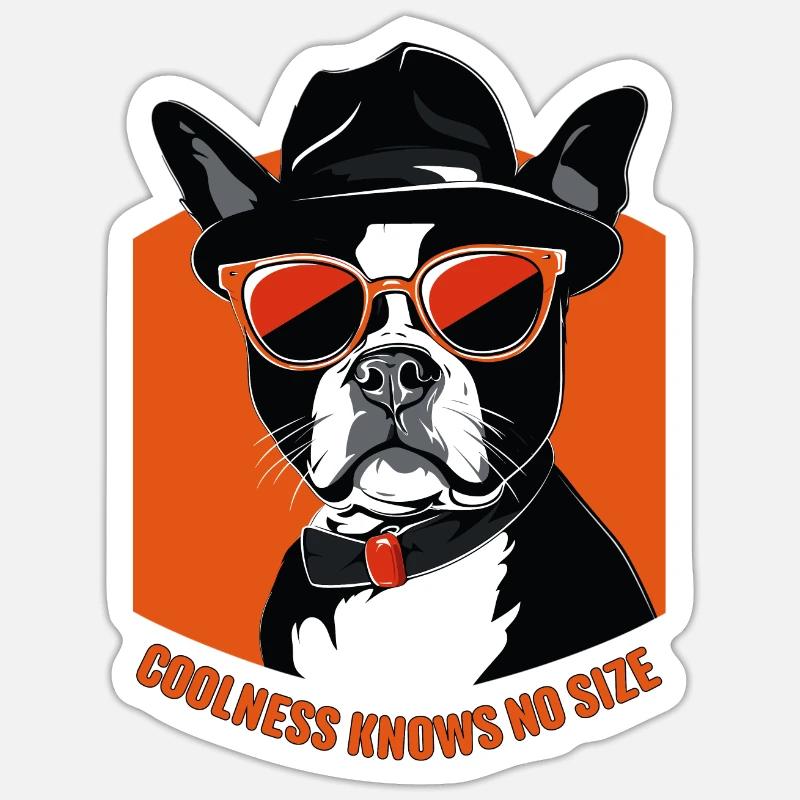 Sizeless Cool - Sticker Größe S (10 x 10 cm) - Mattweiß