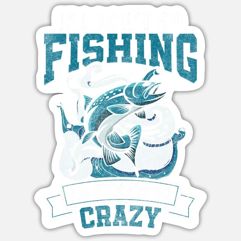 Pêche Poisson Hobby - Sticker taille S (10 x 10 cm) - blanc mat
