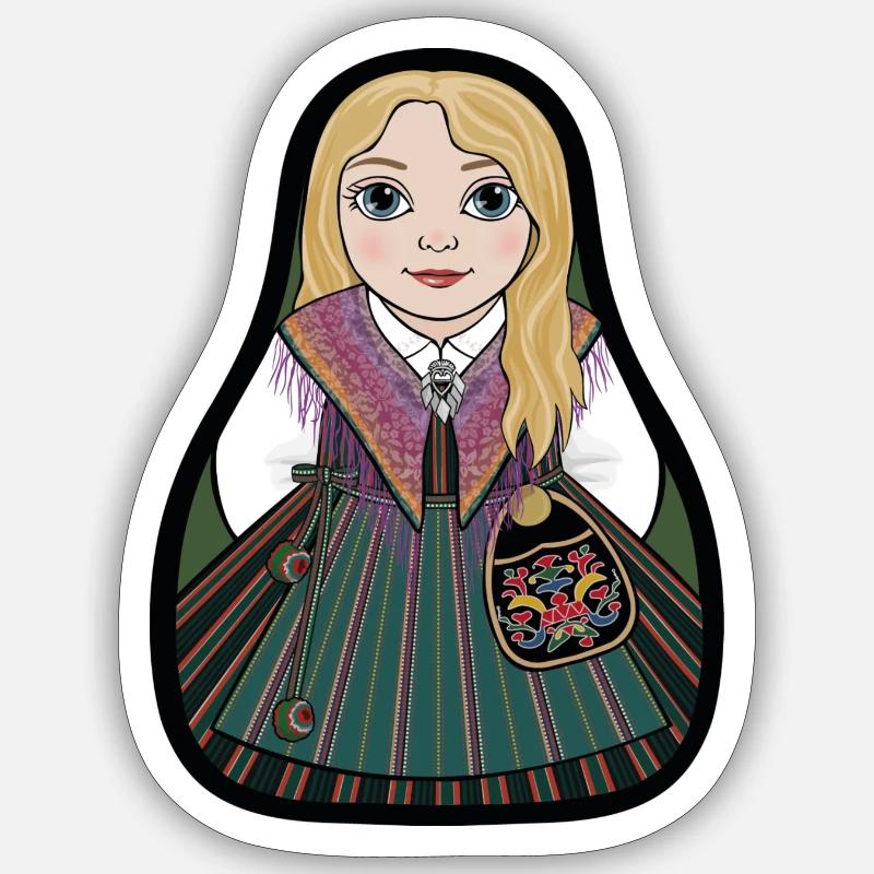Ilsbostinta - Sticker taille S (10 x 10 cm) - blanc mat