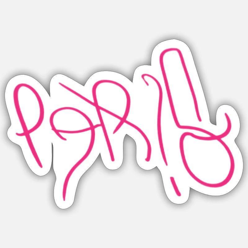 Le sweat à capuche Paris rose - Sticker taille S (10 x 10 cm) - blanc mat