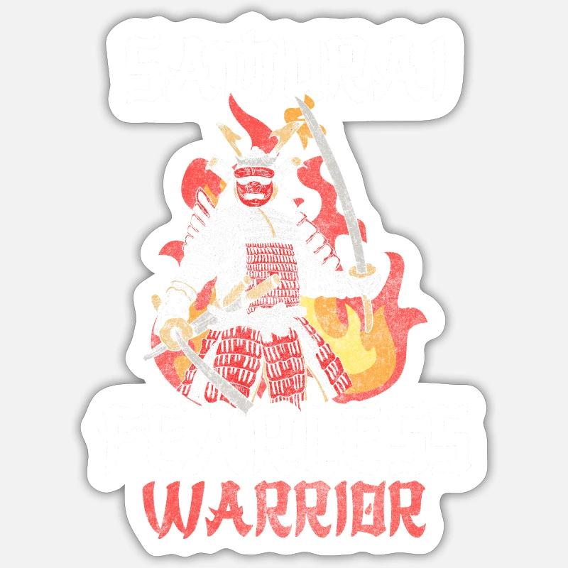 Combattant, Épée, Courage, Katana Sticker taille S (10 x 10 cm)