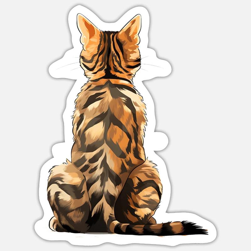 Bengale - Sticker taille S (10 x 10 cm) - blanc mat