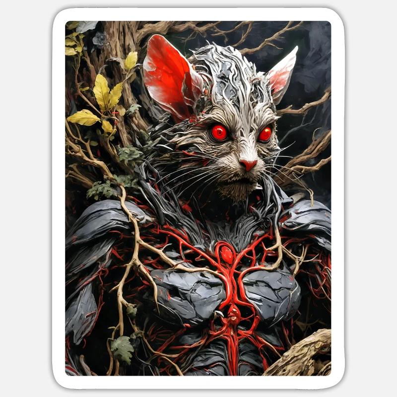 Spooky Plants Mouse 1.3 - Sticker size S (10 x 10 cm) - white matte