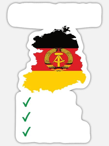 Generation Trabbi Bemme Broiler DDR Ddr-fernsehen - Sticker Größe S (10 x 10 cm) - Mattweiß
