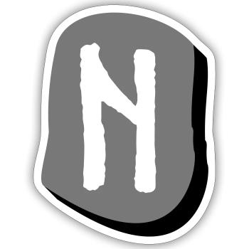 Rune Haglaz - Sticker size S (10 x 10 cm) - white matte - Front