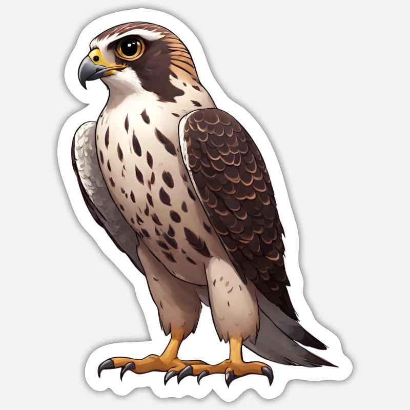 Faucon - Sticker taille S (10 x 10 cm) - blanc mat