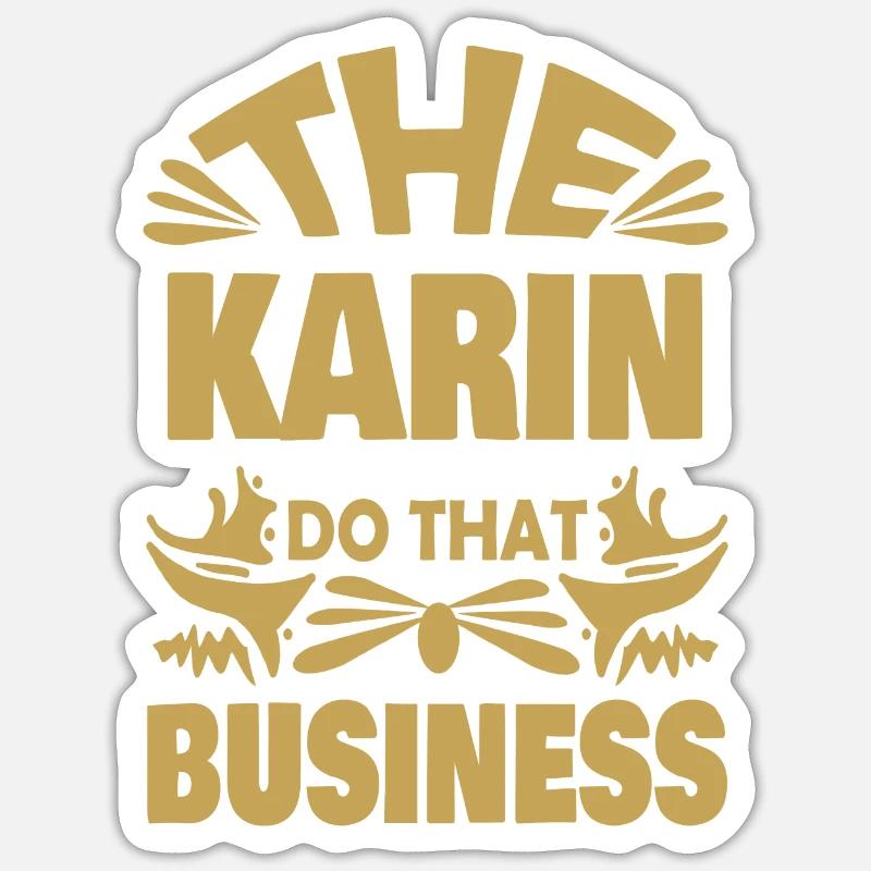 Karin comme nom - Sticker taille S (10 x 10 cm) - blanc mat