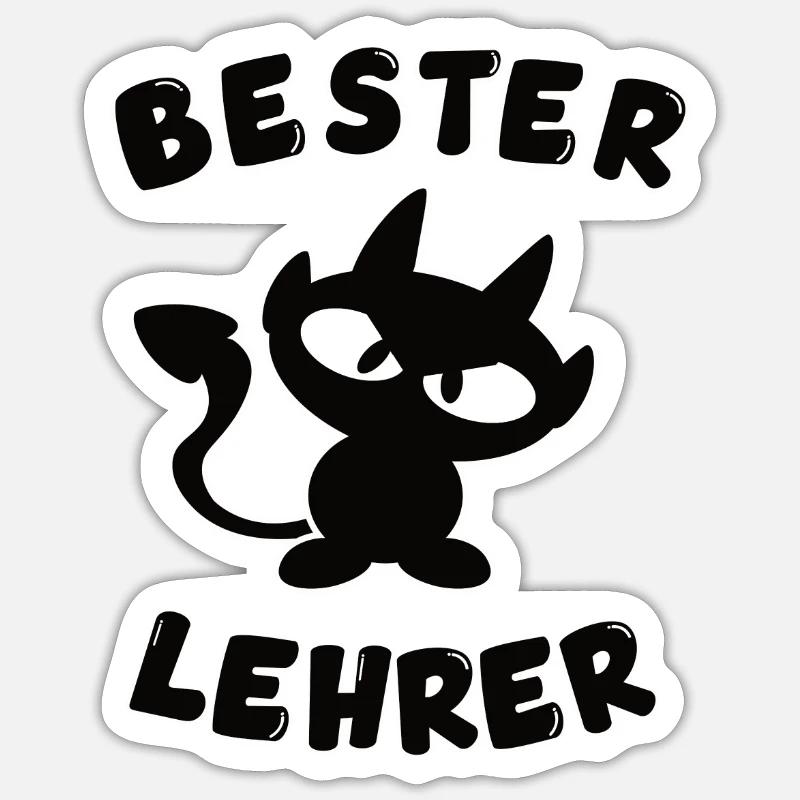 cooles bester Lehrer Design Sticker Größe S (10 x 10 cm)