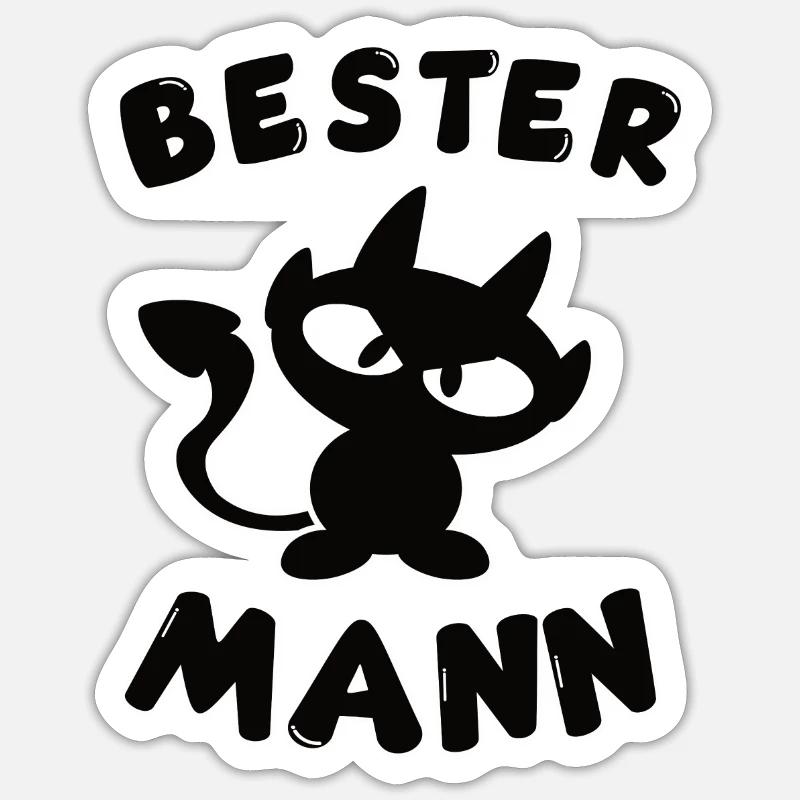 cooles bester Mann Design Sticker Größe S (10 x 10 cm)