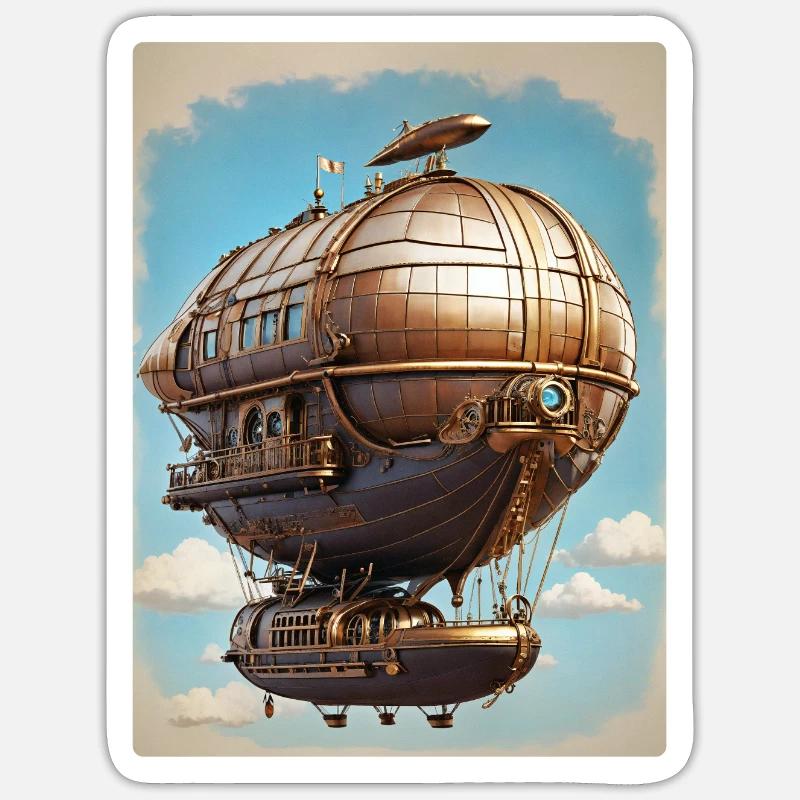 Steampunk Luftschiff 1.6 Sticker Größe S (10 x 10 cm)