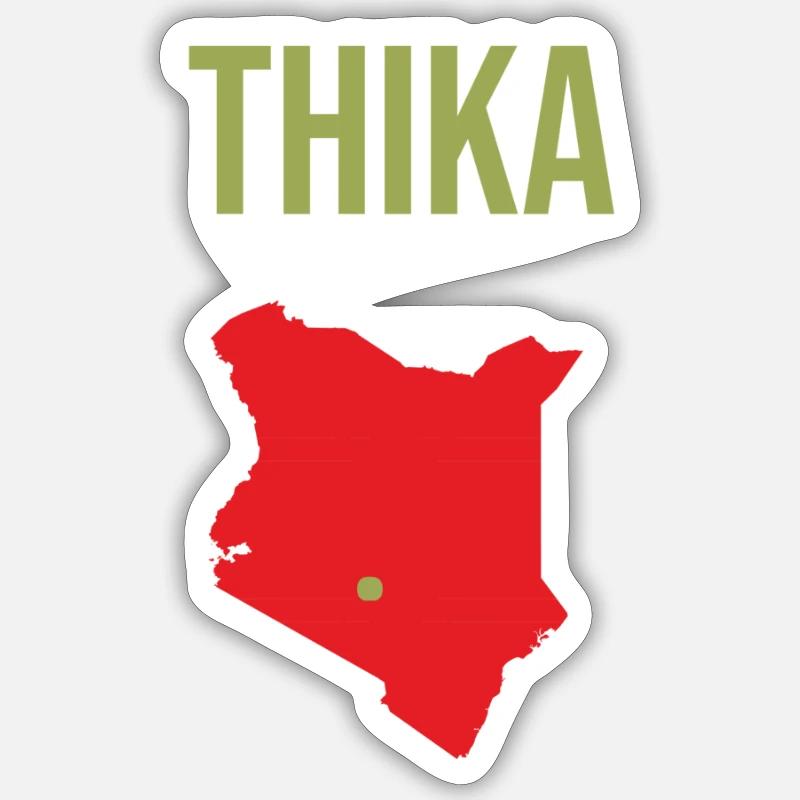 Thika Kenya Sticker Größe S (10 x 10 cm)