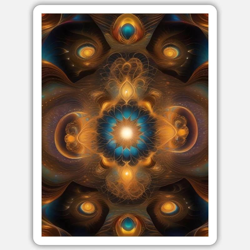 Vortex psychédélique - Sticker taille S (10 x 10 cm) - blanc mat