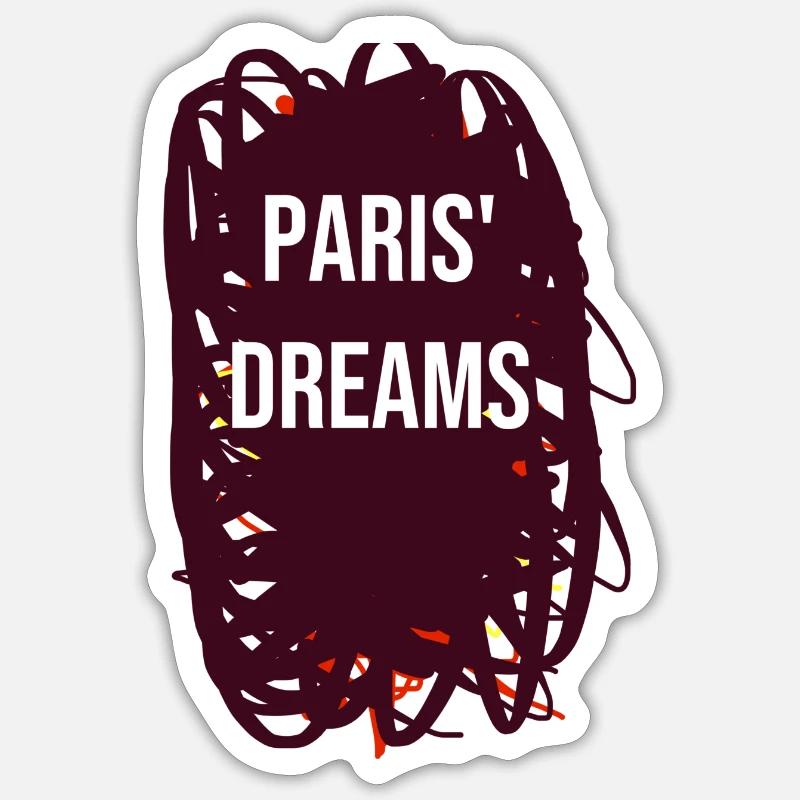 Pariser Träume - Sticker Größe S (10 x 10 cm) - Mattweiß