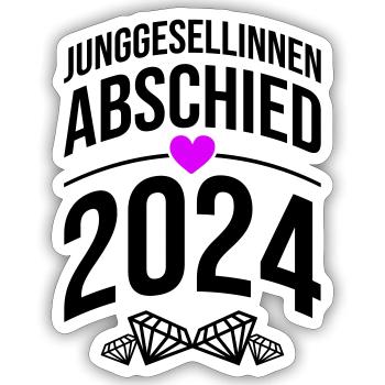 Hen Party 2024 Bride - Sticker size S (10 x 10 cm) - white matte - Front