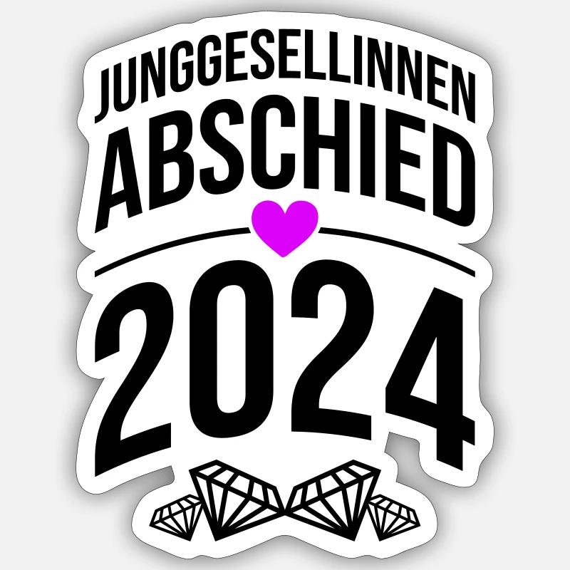 Hen Party 2024 Bride - Sticker size S (10 x 10 cm) - white matte