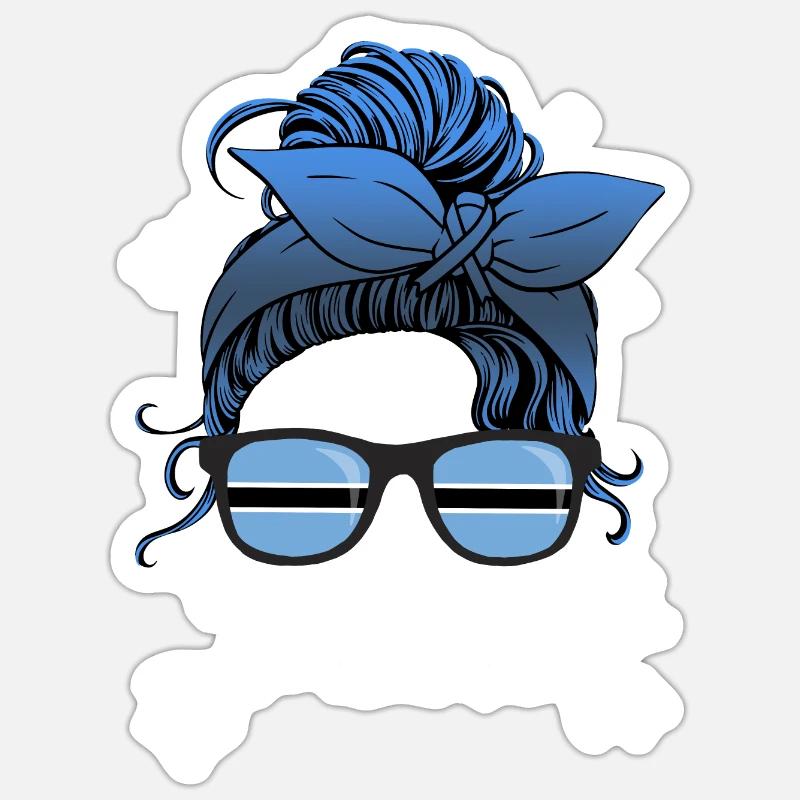 Botswana - Sticker Größe S (10 x 10 cm) - Mattweiß
