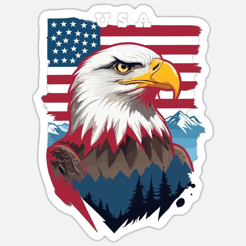 Bald eagle - Sticker size S (10 x 10 cm) - white matte