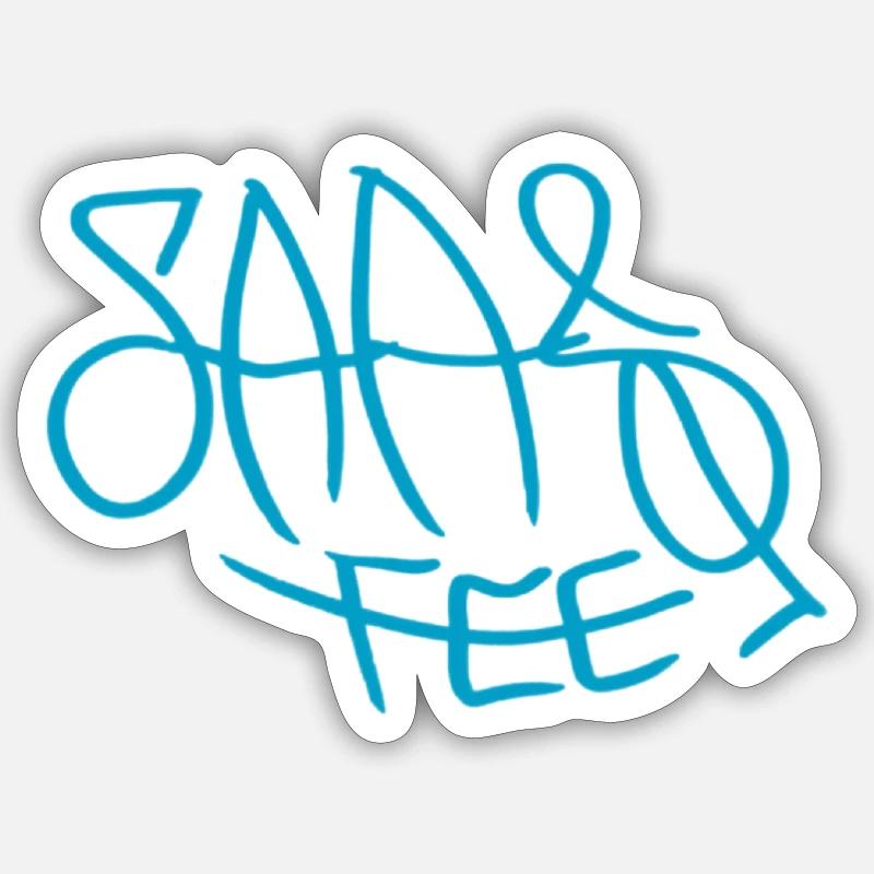 Bébé de Saas-Fee - Sticker taille S (10 x 10 cm) - blanc mat
