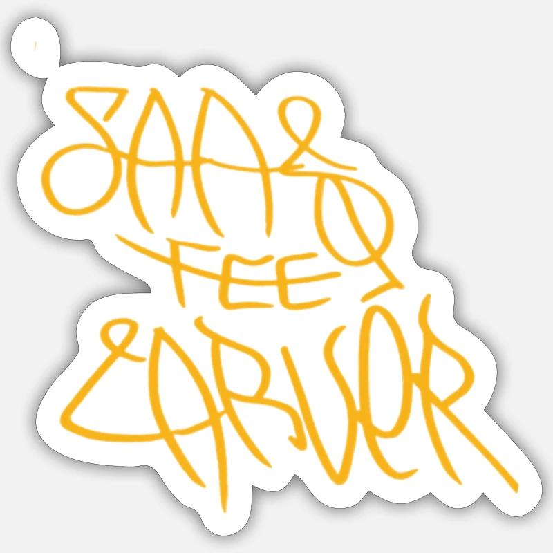 Sculpteur de Saas Fee - Sticker taille S (10 x 10 cm) - blanc mat