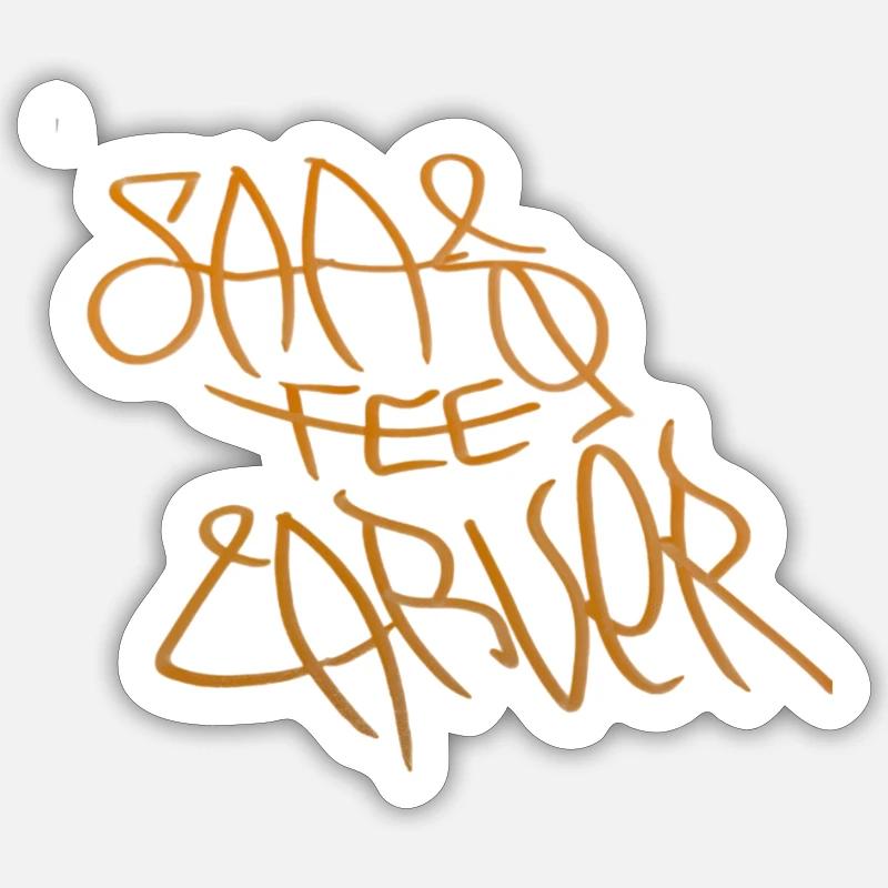 Saas-Fee - Sticker size S (10 x 10 cm) - white matte