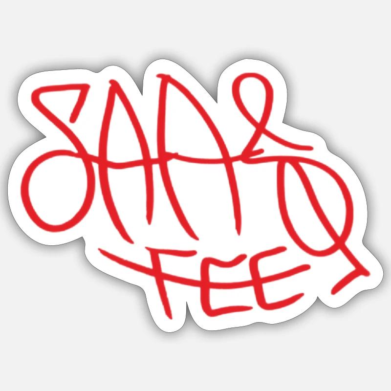 Saas-Fee - Sticker Größe S (10 x 10 cm) - Mattweiß