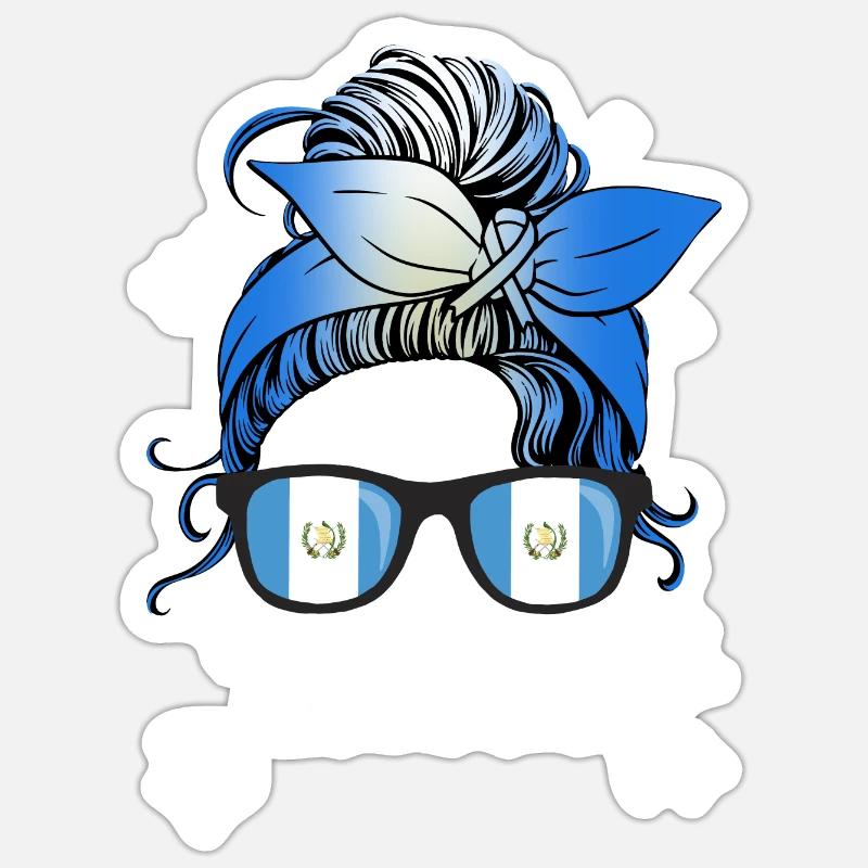 Guatemala - Sticker taille S (10 x 10 cm) - blanc mat