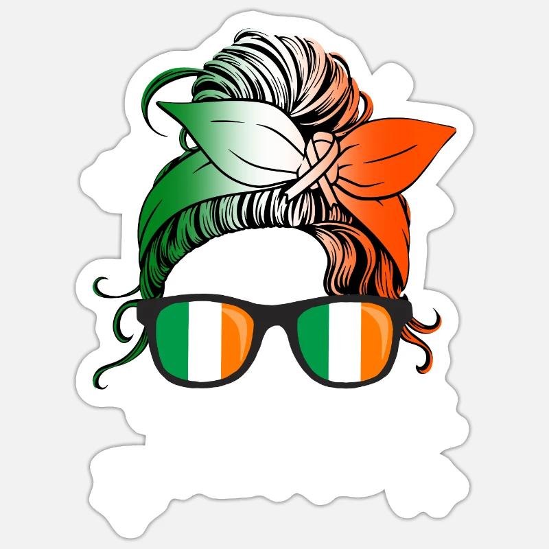 Irlande - Sticker taille S (10 x 10 cm) - blanc mat