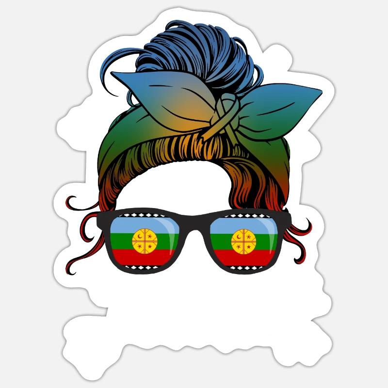 Mapuche - Sticker taille S (10 x 10 cm) - blanc mat