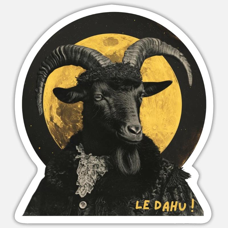 The Dahu - Sticker size S (10 x 10 cm) - white matte