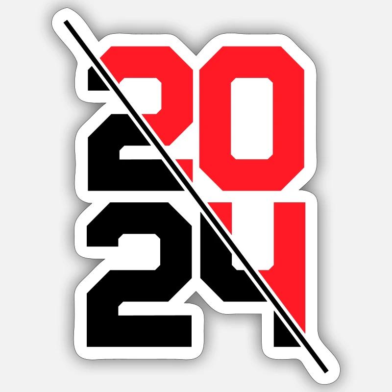Année 2024 - Sticker taille S (10 x 10 cm) - blanc mat